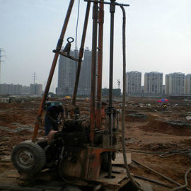China 2 Wheels Trailer Geotechnical Portable Water Drilling Rig With Mud Pump supplier