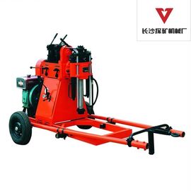 Man Portable Core Geotech And Rotary Drilling Equipment 2 Wheels Trailer Mounted Drill Rig